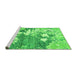 Sideview of Machine Washable Abstract Green Modern Area Rugs, wshabs2544grn