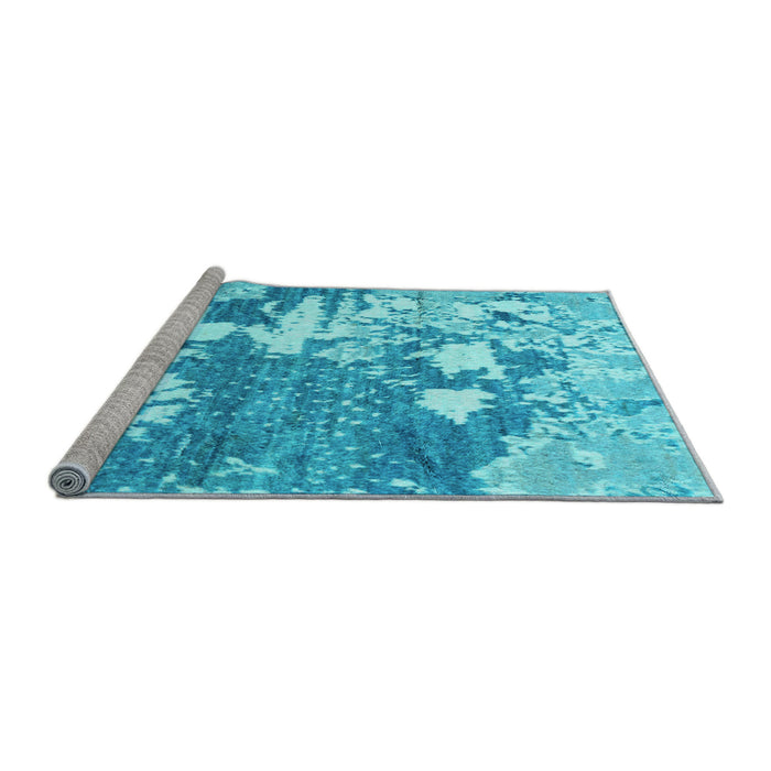 Sideview of Machine Washable Abstract Light Blue Modern Rug, wshabs2544lblu