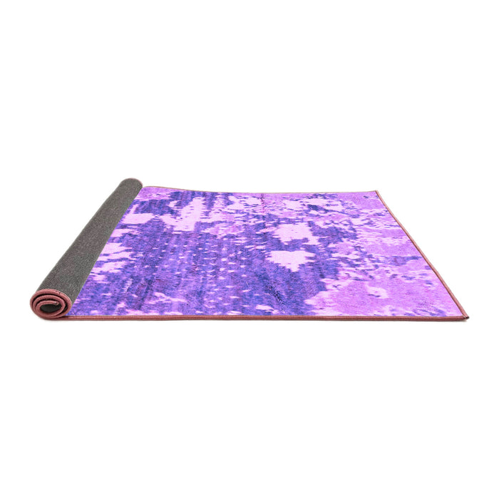 Sideview of Abstract Purple Modern Rug, abs2544pur