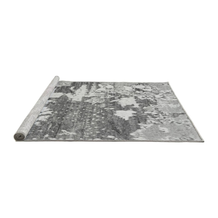 Sideview of Machine Washable Abstract Gray Modern Rug, wshabs2544gry