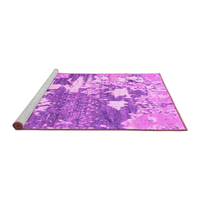 Sideview of Machine Washable Abstract Pink Modern Rug, wshabs2544pnk