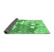 Sideview of Abstract Emerald Green Modern Rug, abs2544emgrn