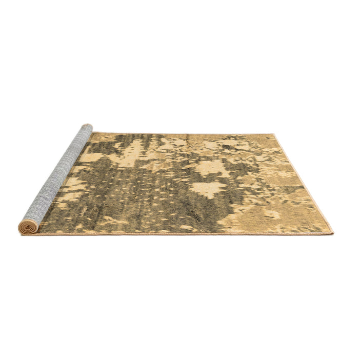 Sideview of Machine Washable Abstract Brown Modern Rug, wshabs2544brn