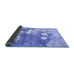 Sideview of Abstract Blue Modern Rug, abs2544blu