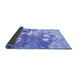 Sideview of Abstract Blue Modern Rug, abs2544blu