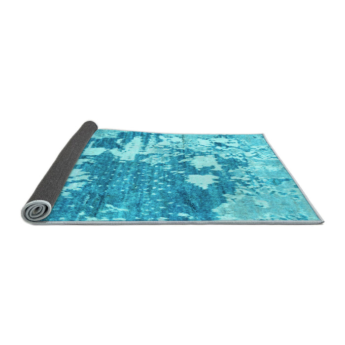 Sideview of Abstract Light Blue Modern Rug, abs2544lblu