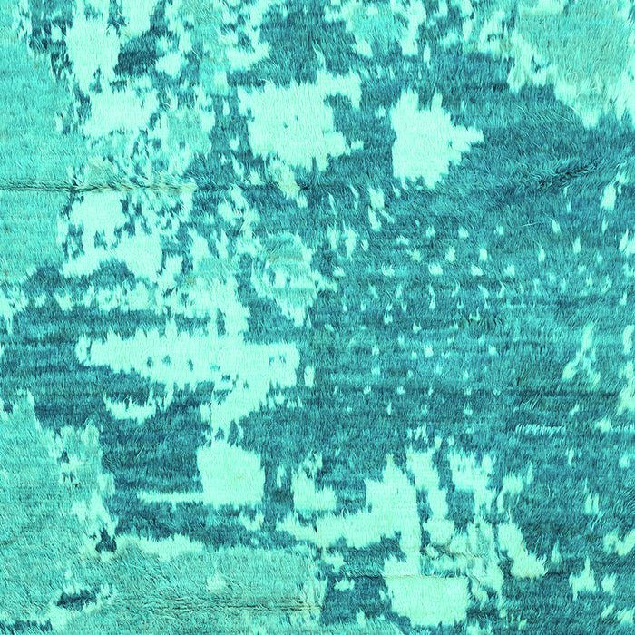 Machine Washable Abstract Turquoise Modern Area Rugs, wshabs2544turq