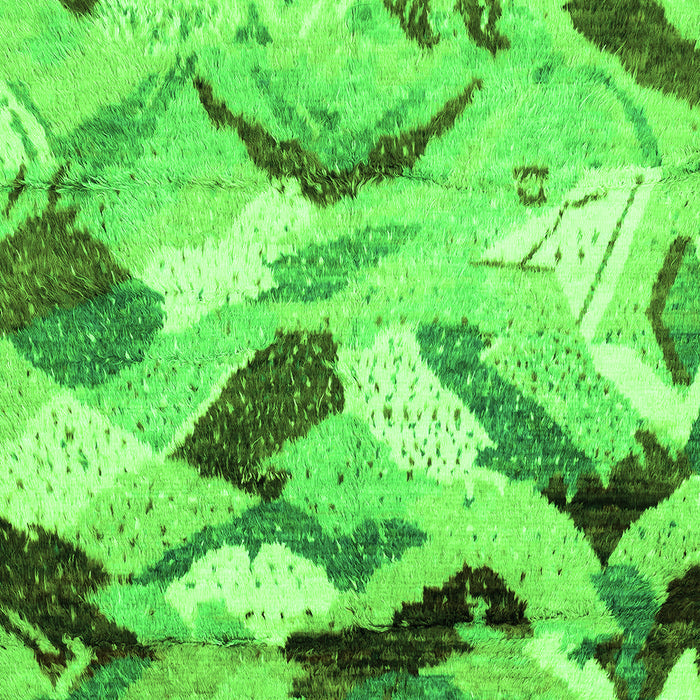 Machine Washable Abstract Green Modern Area Rugs, wshabs2545grn