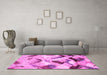 Machine Washable Abstract Pink Modern Rug in a Living Room, wshabs2545pnk