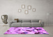 Machine Washable Abstract Purple Modern Area Rugs in a Living Room, wshabs2545pur