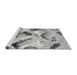 Sideview of Machine Washable Abstract Gray Modern Rug, wshabs2545gry