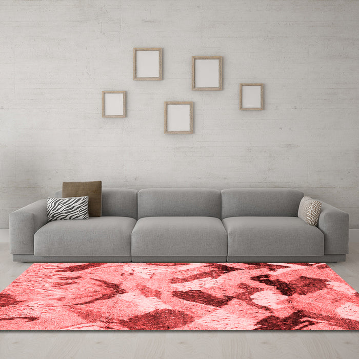 Modern Red Washable Rugs