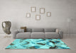 Machine Washable Abstract Light Blue Modern Rug in a Living Room, wshabs2545lblu