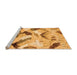 Sideview of Machine Washable Abstract Orange Modern Area Rugs, wshabs2545org