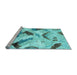 Sideview of Machine Washable Abstract Light Blue Modern Rug, wshabs2545lblu