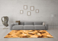 Machine Washable Abstract Orange Modern Rug, wshabs2545org