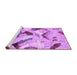 Sideview of Machine Washable Abstract Purple Modern Area Rugs, wshabs2545pur