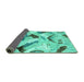 Sideview of Abstract Turquoise Modern Rug, abs2545turq