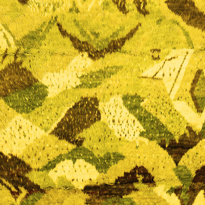 Machine Washable Abstract Yellow Modern Rug, wshabs2545yw