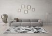 Machine Washable Abstract Gray Modern Rug in a Living Room,, wshabs2545gry