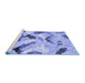 Sideview of Machine Washable Abstract Blue Modern Rug, wshabs2545blu