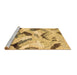 Sideview of Machine Washable Abstract Brown Modern Rug, wshabs2545brn