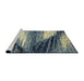 Sideview of Machine Washable Abstract Dark Blue Grey Blue Rug, wshabs2546