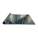 Sideview of Abstract Dark Blue Grey Blue Modern Rug, abs2546