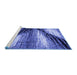 Sideview of Machine Washable Abstract Blue Modern Rug, wshabs2546blu