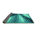 Sideview of Abstract Turquoise Modern Rug, abs2546turq