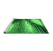 Sideview of Machine Washable Abstract Green Modern Area Rugs, wshabs2546grn