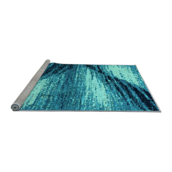 Sideview of Machine Washable Abstract Light Blue Modern Rug, wshabs2546lblu