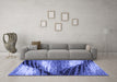 Machine Washable Abstract Blue Modern Rug in a Living Room, wshabs2546blu