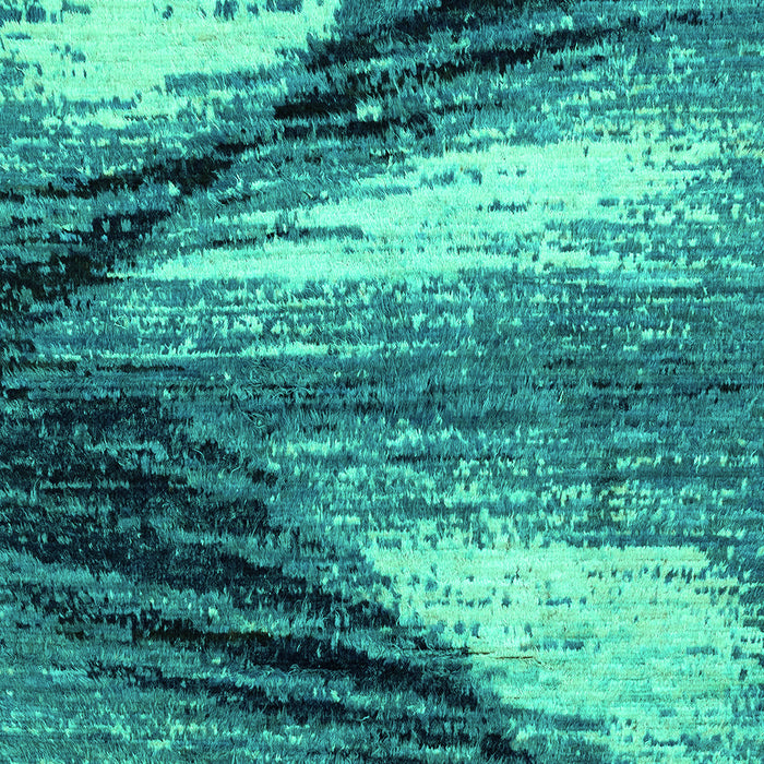 Machine Washable Abstract Turquoise Modern Area Rugs, wshabs2546turq