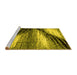 Sideview of Machine Washable Abstract Yellow Modern Rug, wshabs2546yw