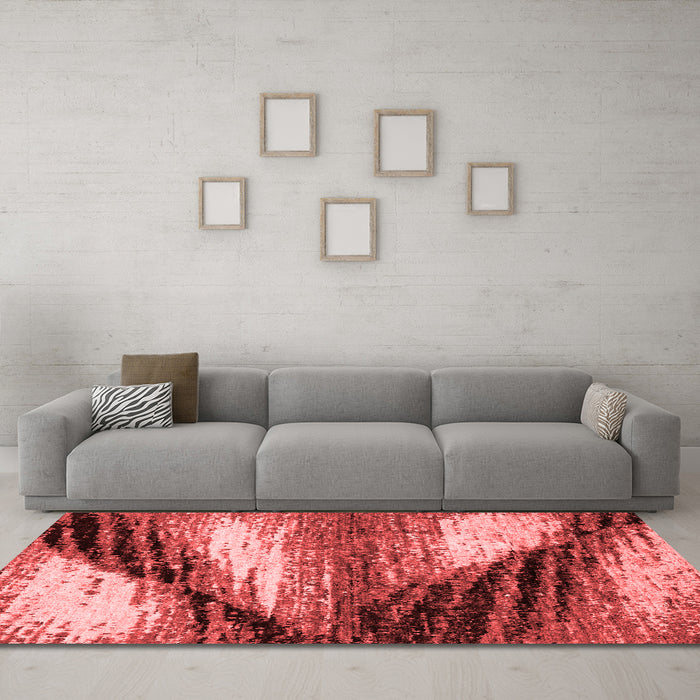 Modern Red Washable Rugs