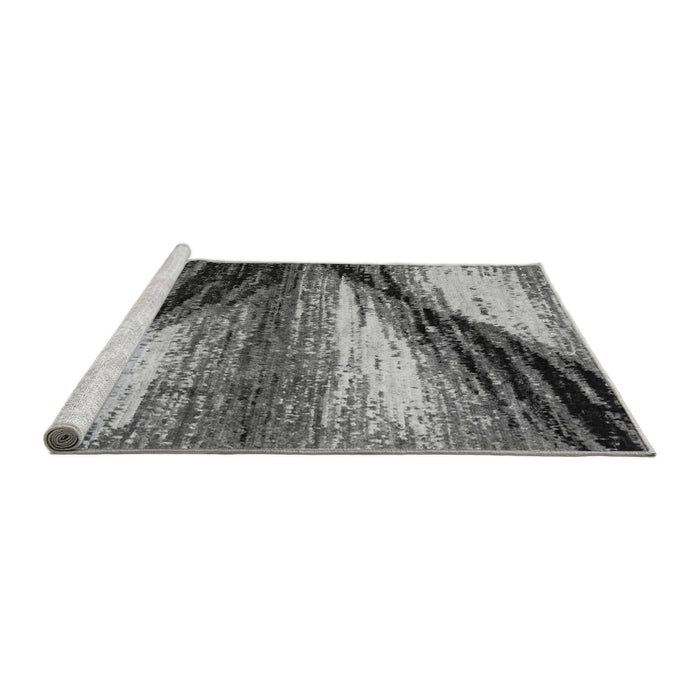 Sideview of Machine Washable Abstract Gray Modern Rug, wshabs2546gry
