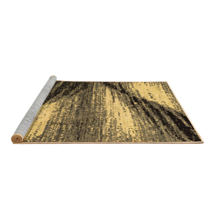 Sideview of Machine Washable Abstract Brown Modern Rug, wshabs2546brn