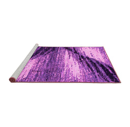 Sideview of Machine Washable Abstract Pink Modern Rug, wshabs2546pnk