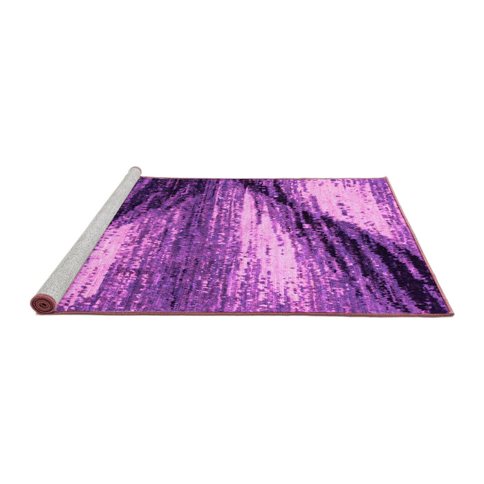 Sideview of Machine Washable Abstract Pink Modern Rug, wshabs2546pnk