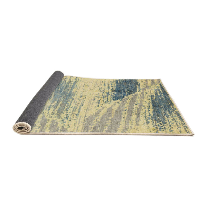 Sideview of Abstract Brown Gold Modern Rug, abs2547