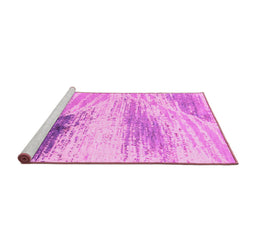 Sideview of Machine Washable Abstract Pink Modern Rug, wshabs2547pnk
