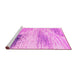 Sideview of Machine Washable Abstract Pink Modern Rug, wshabs2547pnk