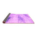 Sideview of Abstract Purple Modern Rug, abs2547pur