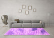 Machine Washable Abstract Purple Modern Area Rugs in a Living Room, wshabs2547pur