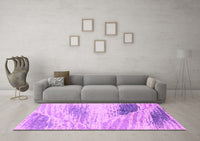 Machine Washable Abstract Purple Modern Rug, wshabs2547pur