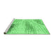 Sideview of Machine Washable Abstract Emerald Green Modern Area Rugs, wshabs2547emgrn