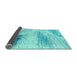 Sideview of Abstract Light Blue Modern Rug, abs2547lblu