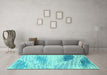 Machine Washable Abstract Light Blue Modern Rug in a Living Room, wshabs2547lblu