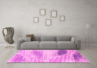 Machine Washable Abstract Pink Modern Rug, wshabs2547pnk